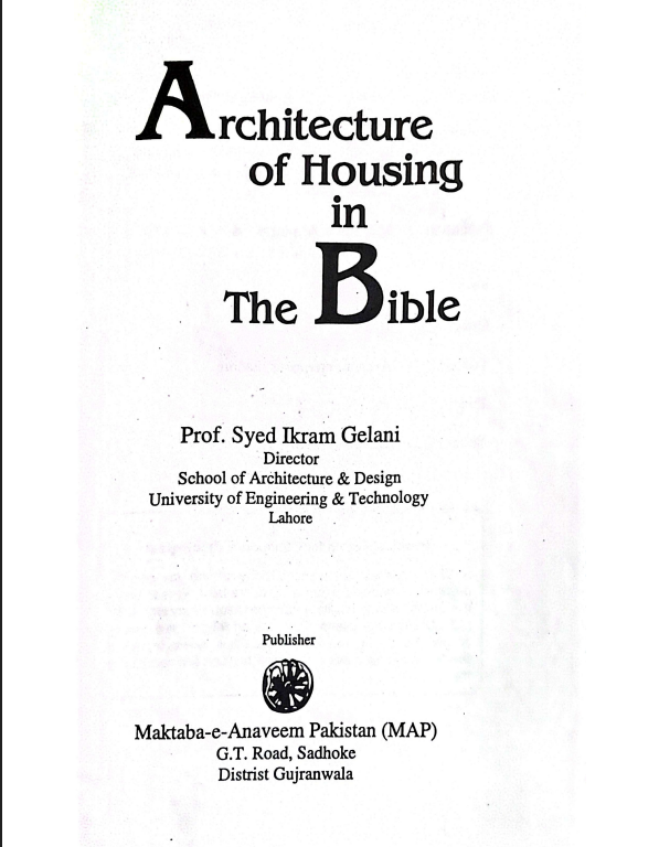 Archetect of Housing in the Bible